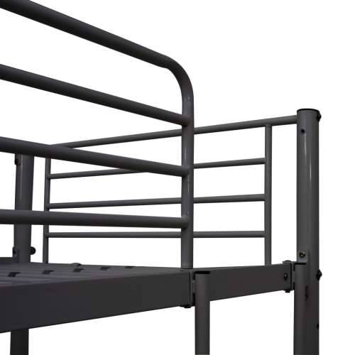 Krevet na kat sa stolićima u okviru crni metalni 90 x 200 cm - Crna 90 x 200 cm Cijena