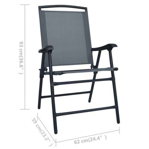 3-dijelni bistro set sivi čelični - Siva 3 Cijena