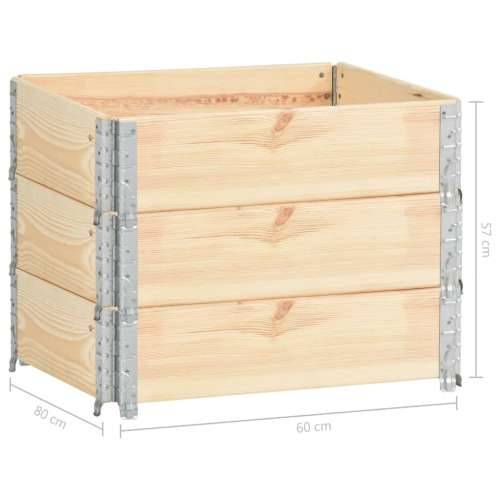 Okviri za palete 3 kom 60 x 80 cm od masivne borovine - 60 x 80 cm 3 Cijena