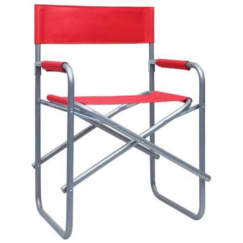 Redateljske stolice 2 kom čelične crvene Cijena