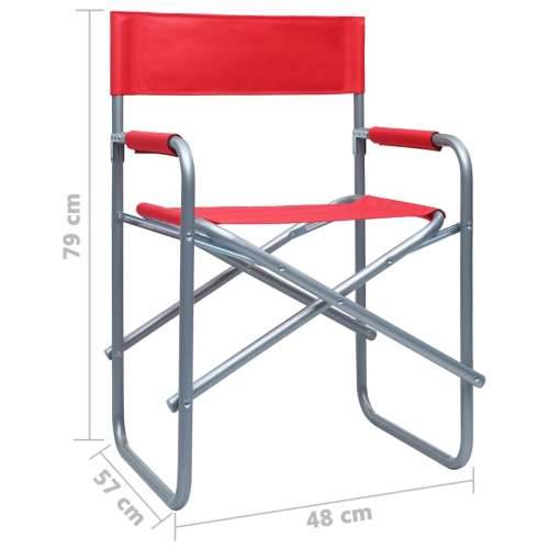 Redateljske stolice 2 kom čelične crvene Cijena