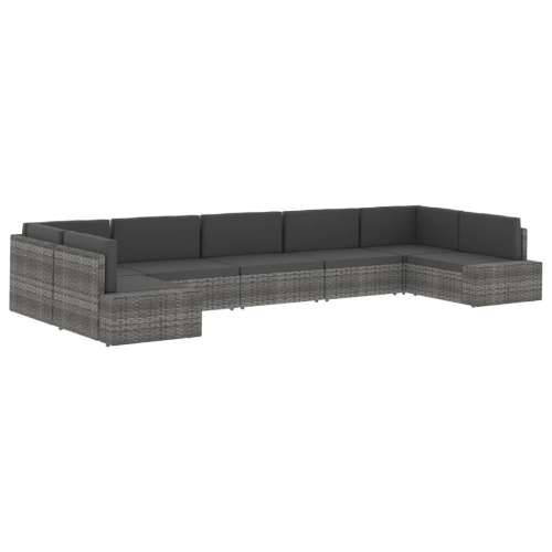 Modularni dvosjed od poliratana crni - Crna 1 2 x srednja sofa Cijena