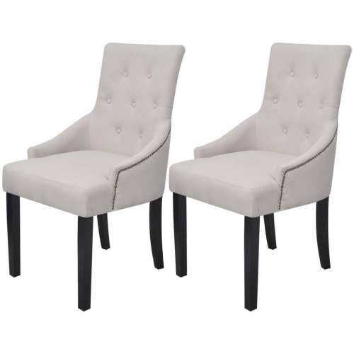 242402 Dining Chairs 2 pcs Cream Grey Fabric Cijena