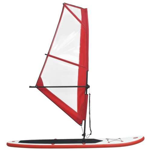 Daska za veslanje stojeći na napuhavanje s jedrom crveno-bijela Cijena