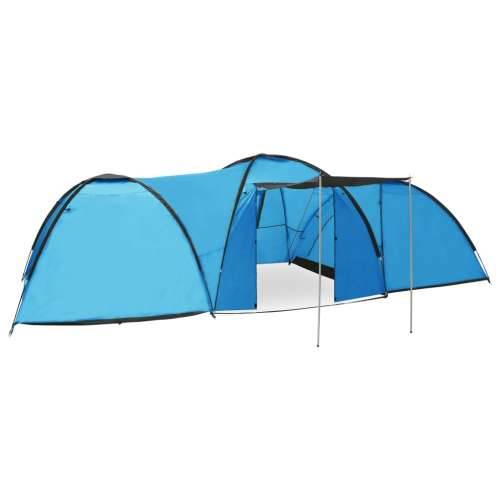 Iglu šator za kampiranje 650 x 240 x 190 cm za 8 osoba plavi