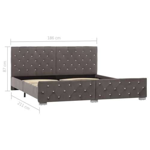 Okvir za krevet sivi baršunasti 180 x 200 cm Cijena
