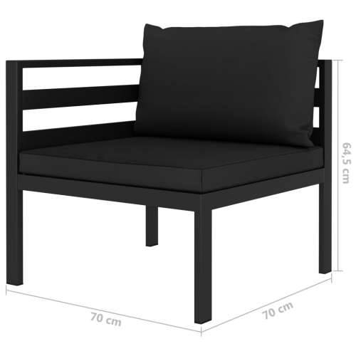 8-dijelna vrtna garnitura s jastucima aluminijska antracit  - 4x kutna + 4x srednja 1 Cijena