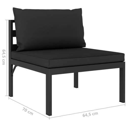 8-dijelna vrtna garnitura s jastucima aluminijska antracit  - 4x kutna + 4x srednja 1 Cijena