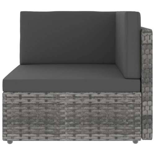 Modularni dvosjed od poliratana sivi - Siva 1 Srednja sofa + kutna sofa Cijena