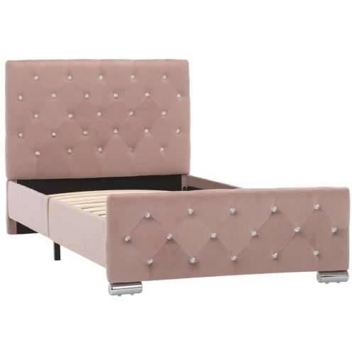 Okvir za krevet ružičasti baršunasti 90 x 200 cm Cijena
