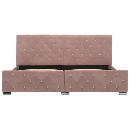 Okvir za krevet ružičasti baršunasti 180 x 200 cm Cijena