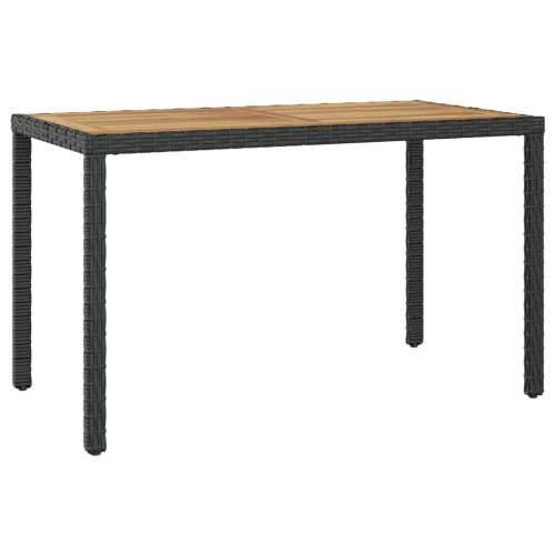 Vrtni stol crno-smeđi 123 x 60 x 74 cm masivno bagremovo drvo