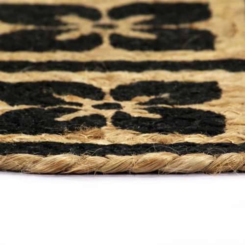 Podmetači 6 kom crni 38 cm okrugli od jute - Crna 6 Juta Cijena