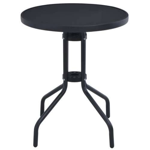 Vrtni stol crni 60 cm od čelika i stakla Cijena