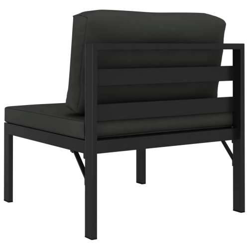 Modularna srednja sofa s jastucima aluminijska antracit  - 1 Modularna srednja sofa Cijena