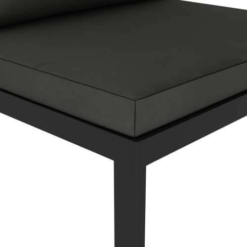 Modularna srednja sofa s jastucima aluminijska antracit  - 1 Modularna srednja sofa Cijena
