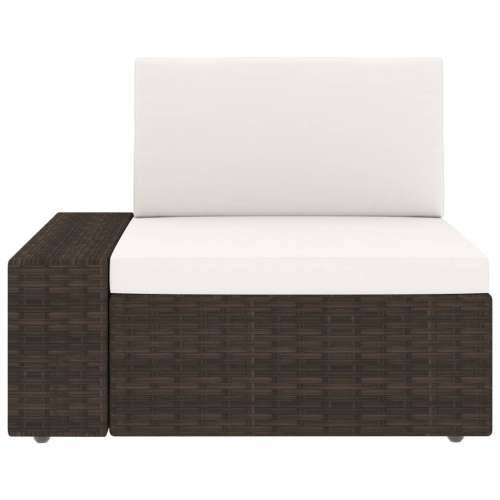 3-dijelna vrtna garnitura od poliratana smeđa - Smeđa 1 Kutna sofa (lijevi naslon za ruku) + kutna sofa (desni naslon za ruku) + Cijena