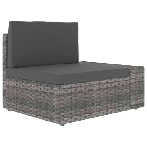 Modularni dvosjed od poliratana sivi - Siva 1 Kutna sofa (lijevi naslon za ruku) + kutna sofa (desni naslon za ruku) Cijena