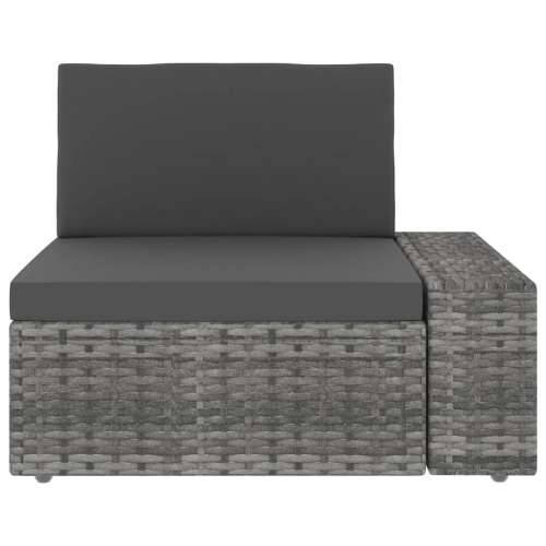 Modularni dvosjed od poliratana sivi - Siva 1 Kutna sofa (lijevi naslon za ruku) + kutna sofa (desni naslon za ruku) Cijena