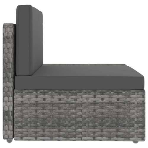 Modularni dvosjed od poliratana sivi - Siva 1 Kutna sofa (lijevi naslon za ruku) + kutna sofa (desni naslon za ruku) Cijena