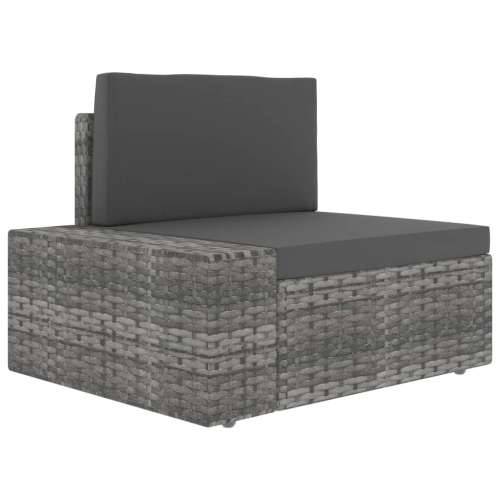 Modularni dvosjed od poliratana sivi - Siva 1 Kutna sofa (lijevi naslon za ruku) + kutna sofa (desni naslon za ruku) Cijena
