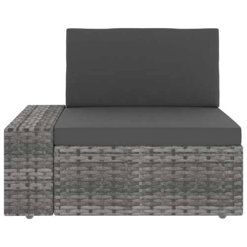 Modularni dvosjed od poliratana sivi - Siva 1 Kutna sofa (lijevi naslon za ruku) + kutna sofa (desni naslon za ruku) Cijena