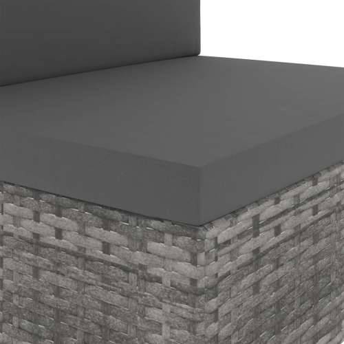Modularni dvosjed od poliratana sivi - Siva 1 Kutna sofa (lijevi naslon za ruku) + kutna sofa (desni naslon za ruku) Cijena
