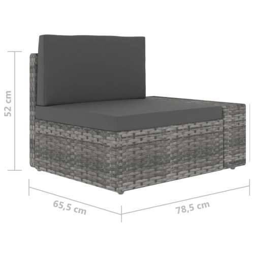 Modularni dvosjed od poliratana sivi - Siva 1 Kutna sofa (lijevi naslon za ruku) + kutna sofa (desni naslon za ruku) Cijena