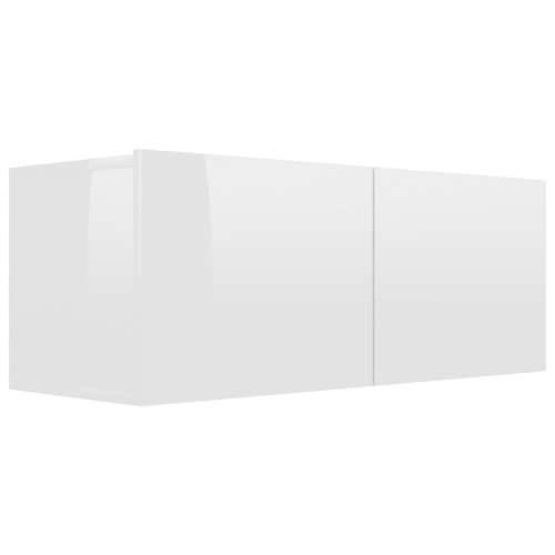 TV ormarić sjajni bijeli 80 x 30 x 30 cm od konstruiranog drva Cijena