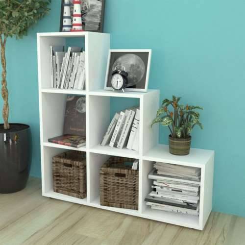 242552 Staircase Bookcase/Display Shelf 107 cm White Cijena