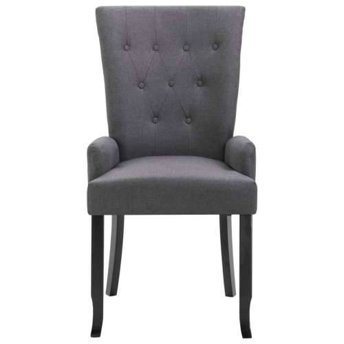 Blagovaonska stolica od tkanine 2 kom tamnosive Cijena