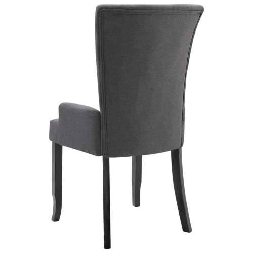 Blagovaonska stolica od tkanine 4 kom tamnosive Cijena