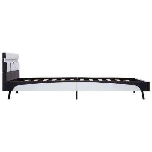 Okvir za krevet od umjetne kože LED bijeli 160 x 200 cm - Bijela i crna 160 x 200 cm Cijena