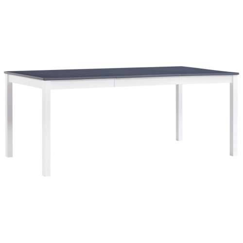 Blagavaonski stol bijelo-sivi 180 x 90 x 73 cm od borovine