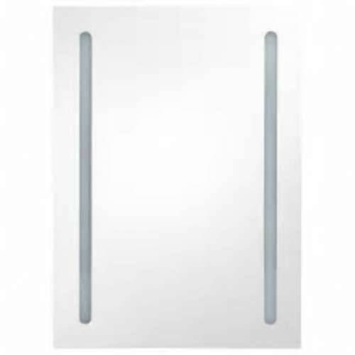 LED kupaonski ormarić s ogledalom 50 x 13 x 70 cm - bijela i srebrna 50 x 13 x 70 cm 1 Cijena