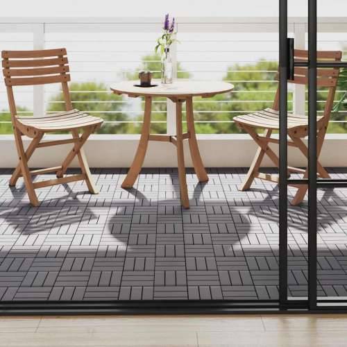Pločice za trijem 10 kom sive 30 x 30 cm masivno bagremovo drvo - Siva Model 1 10 Cijena