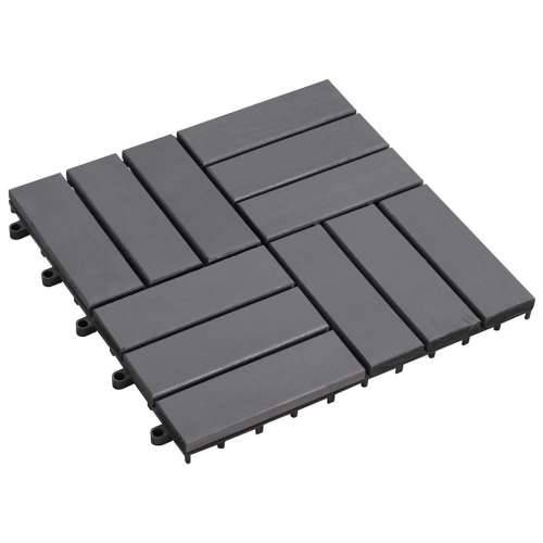 Pločice za trijem 10 kom sive 30 x 30 cm masivno bagremovo drvo - Siva Model 1 10 Cijena