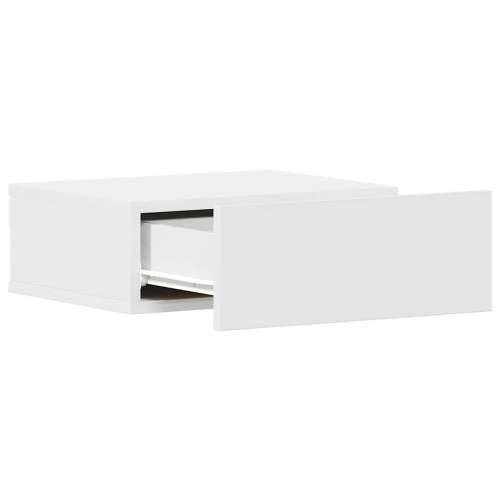 Viseći noćni ormarić bijeli 40x30x15 cm od konstruiranog drva - Bijela 1 Cijena