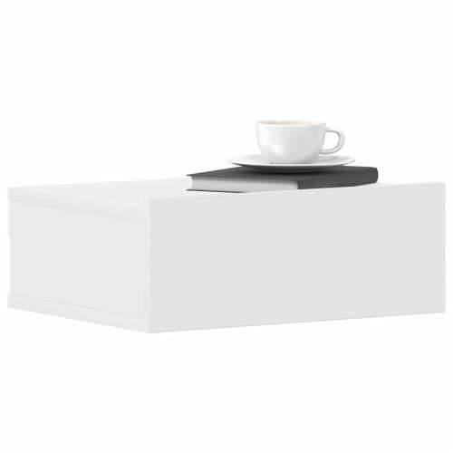 Viseći noćni ormarići 2 kom 40 x 30 x 15 cm konstruirano drvo - Bijela 2 Cijena