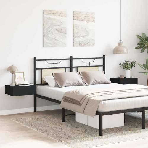 Viseći noćni ormarići 2 kom crni 40x30x15 cm konstruirano drvo - Crna 2 Cijena