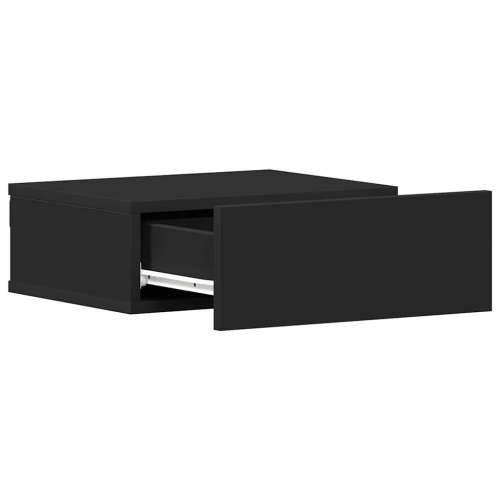 Viseći noćni ormarići 2 kom crni 40x30x15 cm konstruirano drvo - Crna 2 Cijena