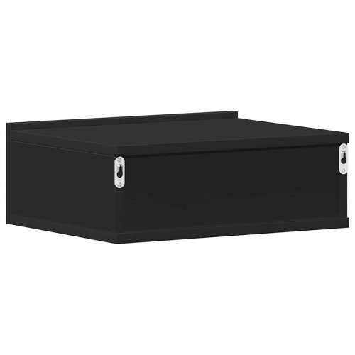 Viseći noćni ormarići 2 kom crni 40x30x15 cm konstruirano drvo - Crna 2 Cijena