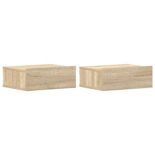 Viseći noćni ormarići 2 kom 40x30x15 cm konstruirano drvo - sonoma hrast 2 Cijena