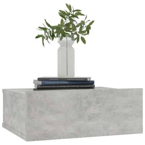 Viseći noćni ormarić siva boja betona 40x30x15 cm od iverice Cijena