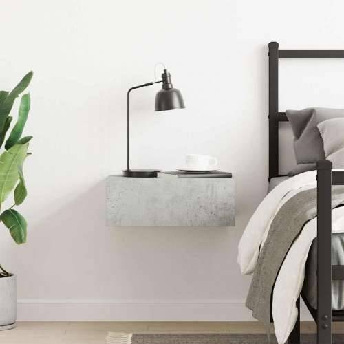 Viseći noćni ormarić 40x30x15 cm konstruirano drvo - Beton siva 1 Cijena