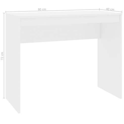 Radni stol visoki sjaj bijeli 90 x 40 x 72 cm konstruirano drvo Cijena