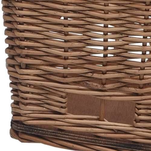 Stražnja košara za bicikl s pokrovom 55x31x36 cm prirodna vrba Cijena