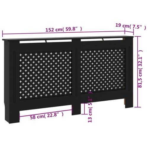 Pokrov za radijator crni 152 x 19 x 81,5 cm MDF Cijena