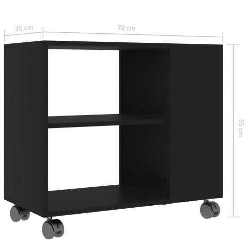 Bočni stolić crni 70 x 35 x 55 cm od konstruiranog drva Cijena