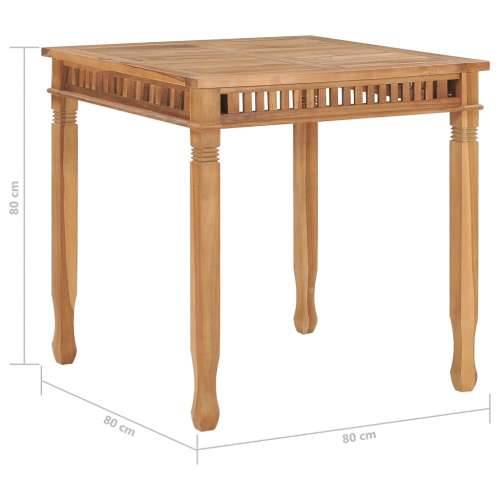 Vrtni stol - Blagovaonski stol 80 x 80 x 80 cm od masivne tikovine - 1 80 cm Cijena